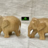 0506CRH- 2" WOODEN ELEPHANT PLAIN ( SET OF 2 )